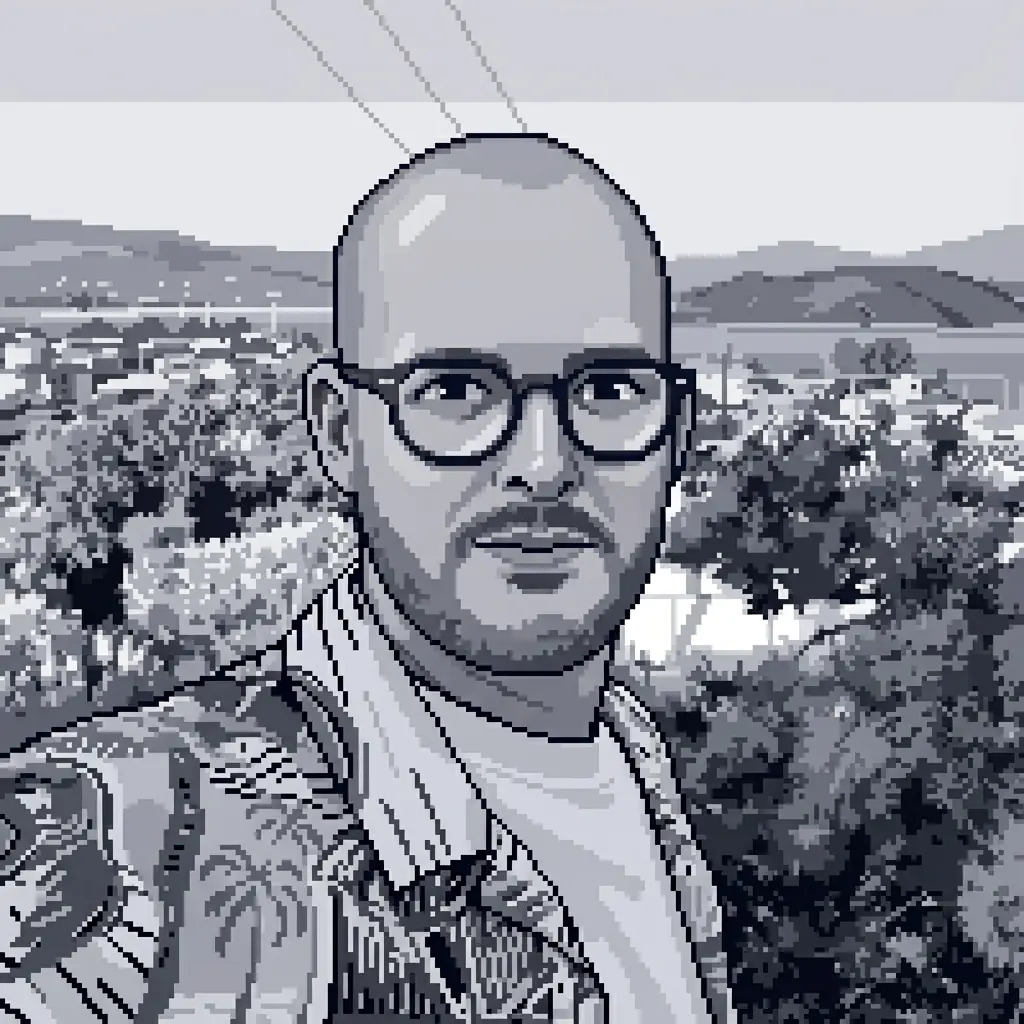 Stylised (pixellated) picture of Zander